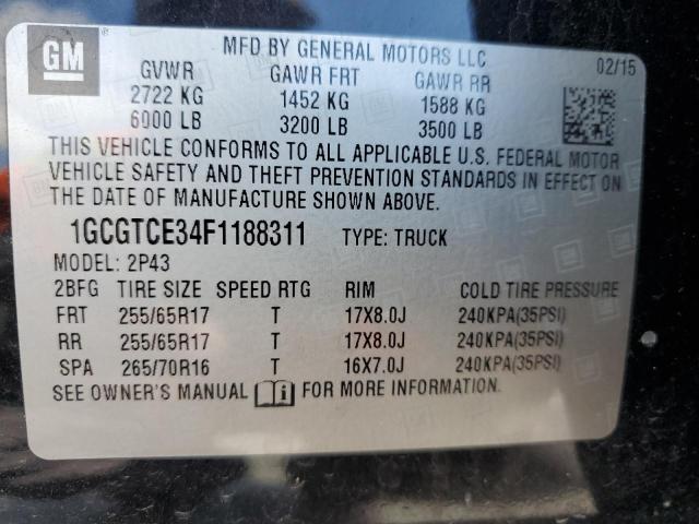 2015 CHEVROLET COLORADO Z - 1GCGTCE34F1188311