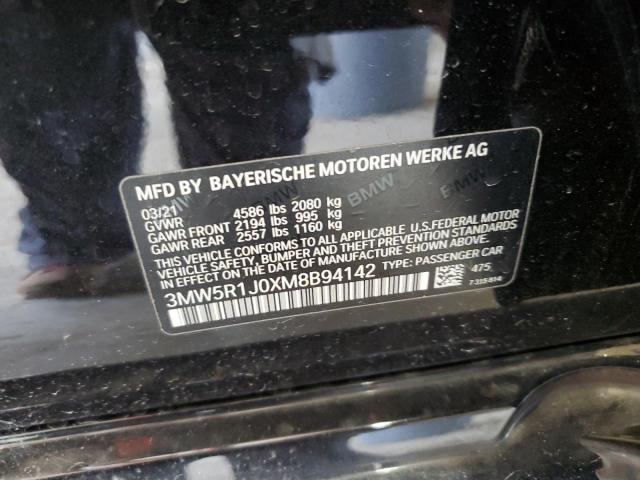 VIN 3MW5R1J0XM8B94142 2021 BMW 3 Series, 330I no.12