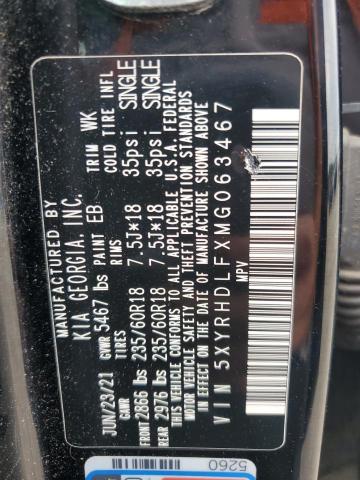 2021 KIA SORENTO EX - 5XYRHDLFXMG063467
