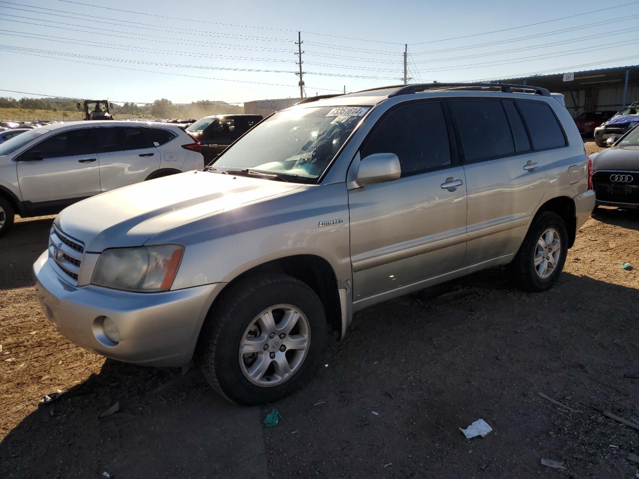 TOYOTA HIGHLANDER 2003 silver 4dr spor gas JTEHF21A630124519 photo #1