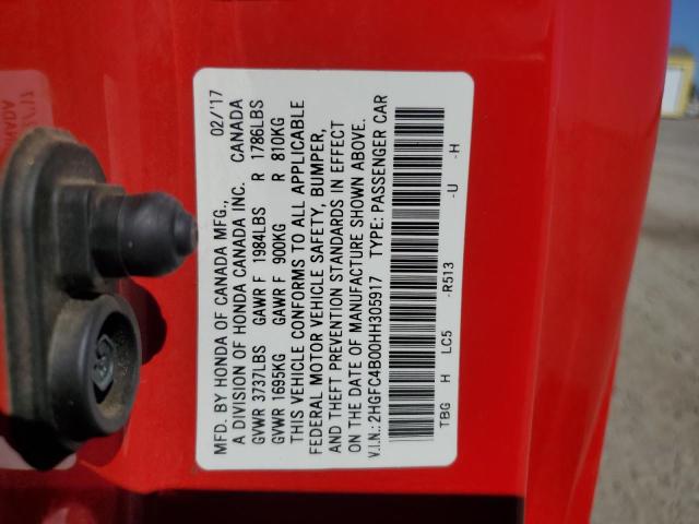 2017 HONDA CIVIC LX - 2HGFC4B00HH305917