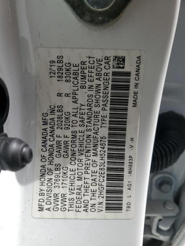2020 HONDA CIVIC SPOR - 2HGFC2E83LH524675