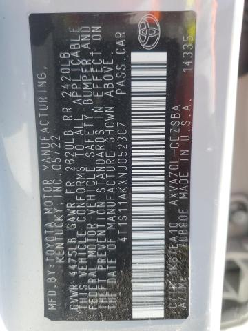2022 TOYOTA CAMRY NIGH - 4T1S11AKXNU052307