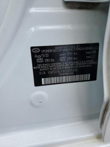 2020 HYUNDAI ELANTRA SE - 5NPD74LFXLH615490