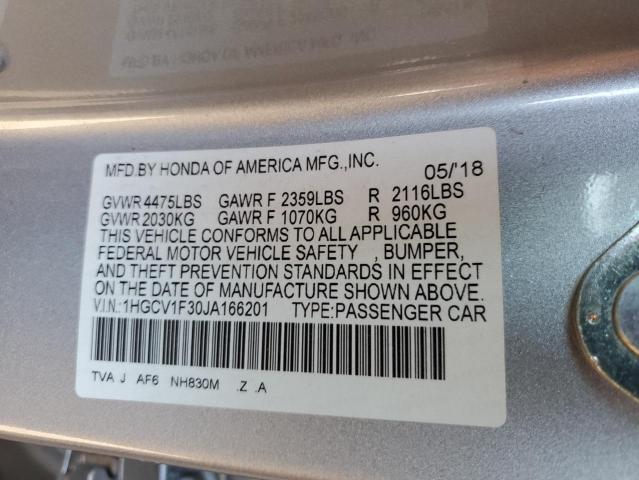 2018 HONDA ACCORD SPO - 1HGCV1F30JA166201