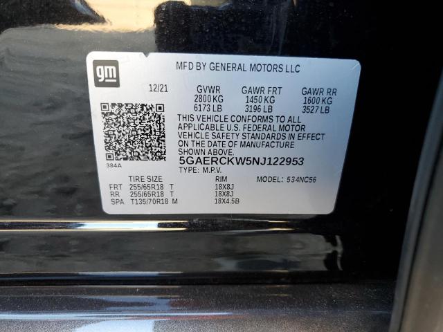 2022 BUICK ENCLAVE PR - 5GAERCKW5NJ122953