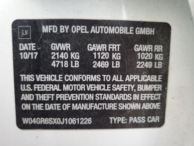 2018 BUICK REGAL ESSE W04GR6SX0J1061226