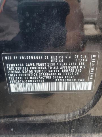 2017 VOLKSWAGEN JETTA S - 3VW2B7AJ2HM275698