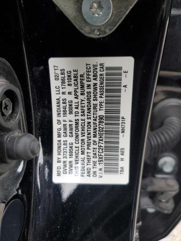 2017 HONDA CIVIC EX - 19XFC2F7XHE027890