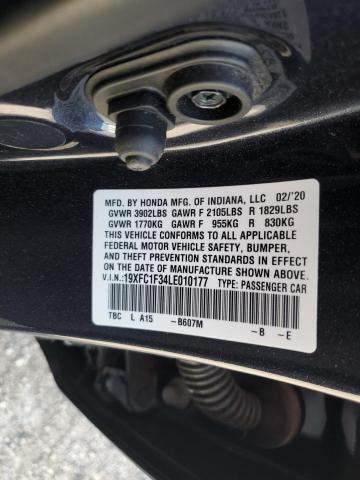2020 HONDA CIVIC EX - 19XFC1F34LE010177