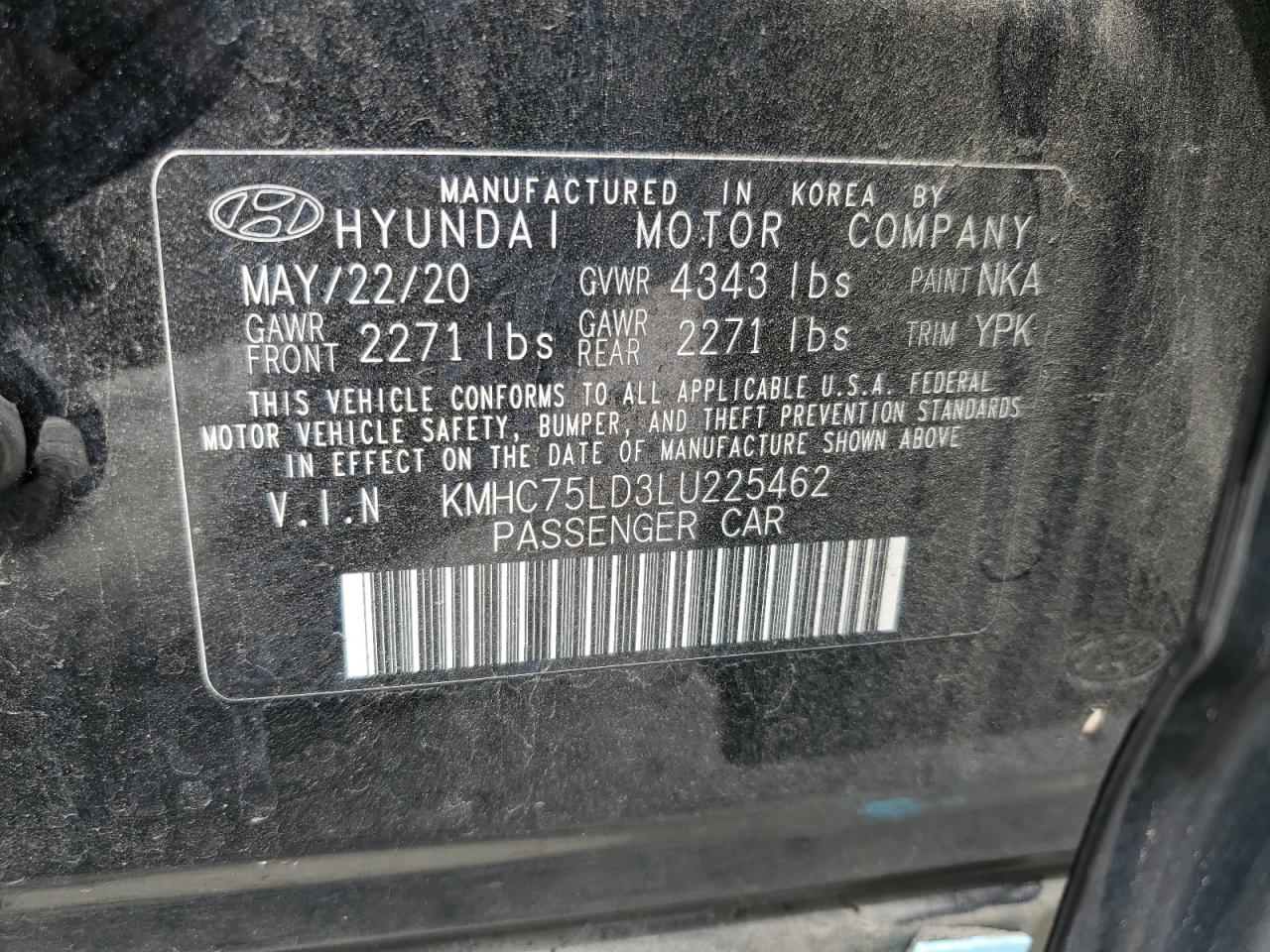 Lot #3037295171 2020 HYUNDAI IONIQ SEL