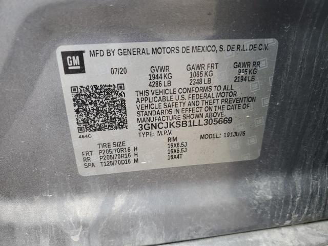 2020 CHEVROLET TRAX LS - 3GNCJKSB1LL305669