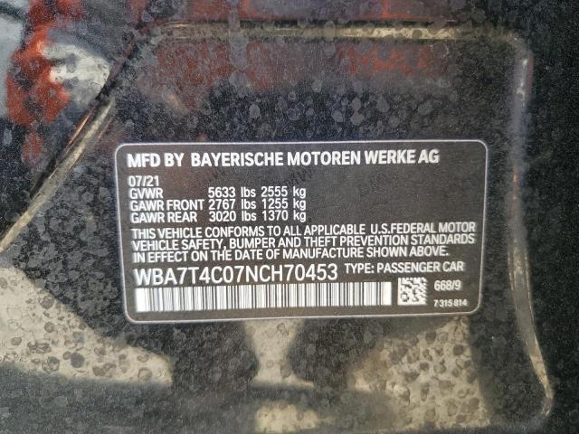 2022 BMW 740 XI - WBA7T4C07NCH70453