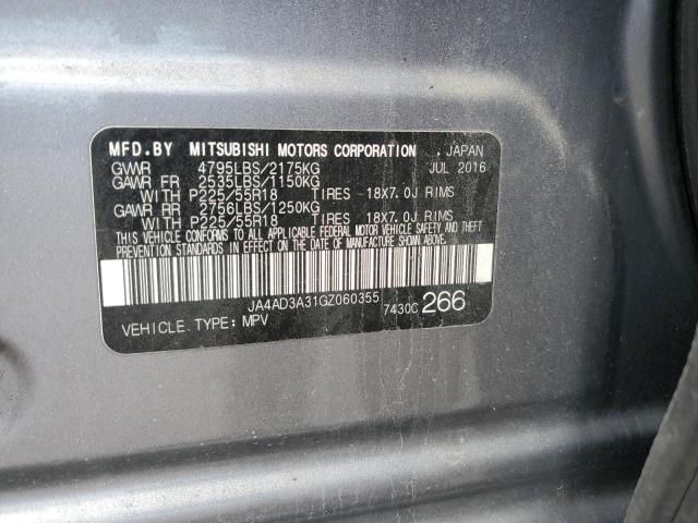 2016 MITSUBISHI OUTLANDER - JA4AD3A31GZ060355