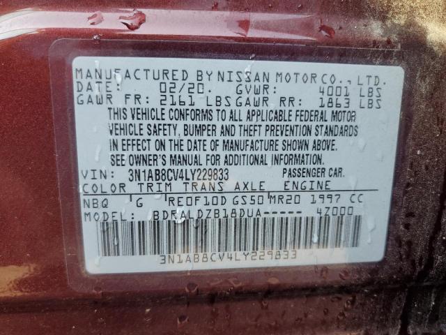 2020 NISSAN SENTRA SV - 3N1AB8CV4LY229833