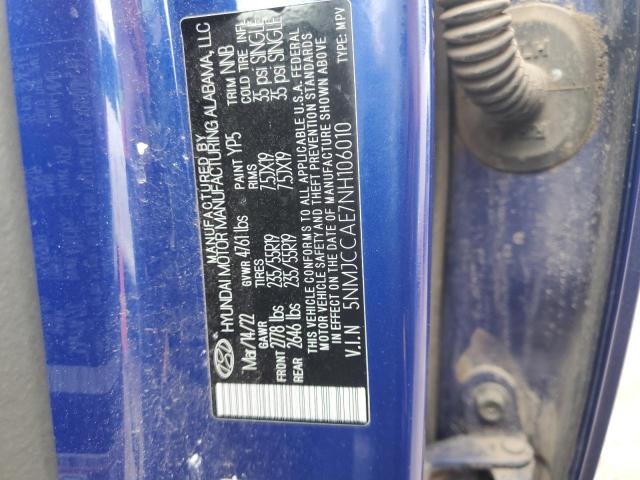2022 HYUNDAI TUCSON SEL - 5NMJCCAE7NH106010