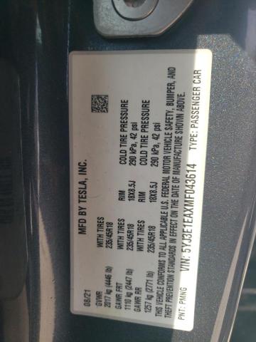 2021 TESLA MODEL 3 - 5YJ3E1EAXMF043614