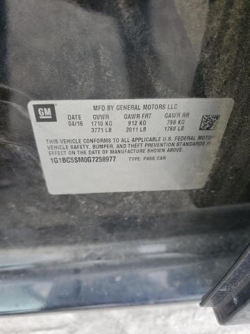 2016 CHEVROLET CRUZE LS - 1G1BC5SM0G7258977