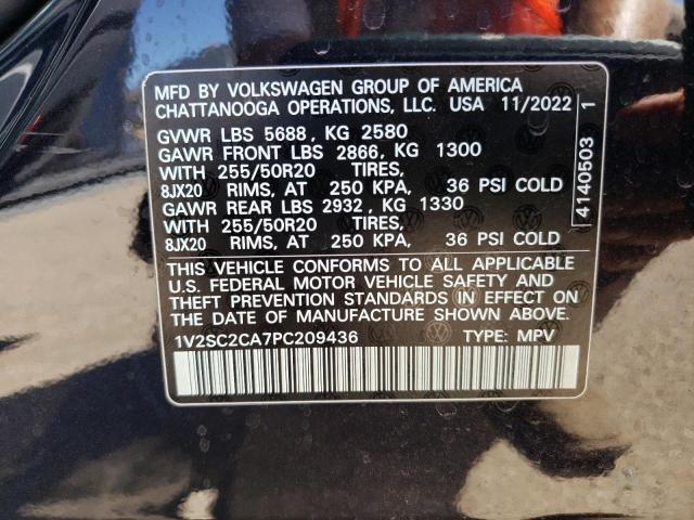 2023 VOLKSWAGEN ATLAS CROS - 1V2SC2CA7PC209436