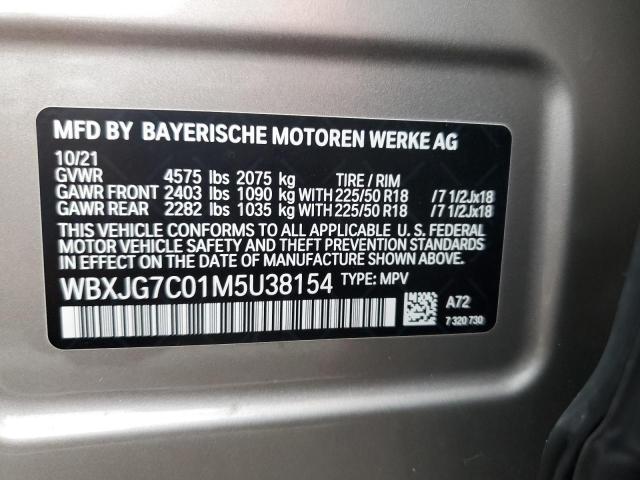 VIN WBXJG7C01M5U38154 2021 BMW X1, Sdrive28I no.13