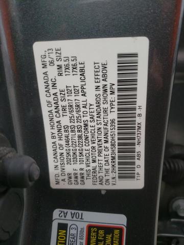 VIN 2HKRM3H58DH515396 2013 Honda CR-V, EX no.13