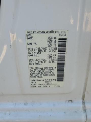 2018 NISSAN NV 1500 S - 1N6BF0KM4JN809929