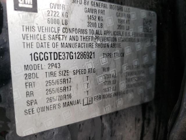 2016 CHEVROLET COLORADO Z - 1GCGTDE37G1286921