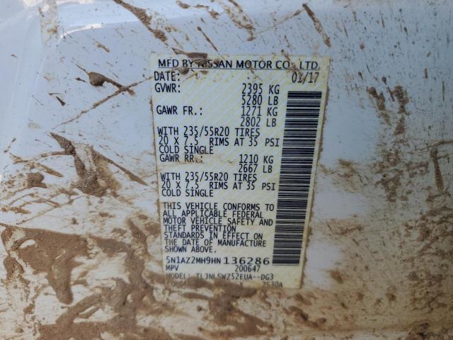 2017 NISSAN MURANO S - 5N1AZ2MH9HN136286