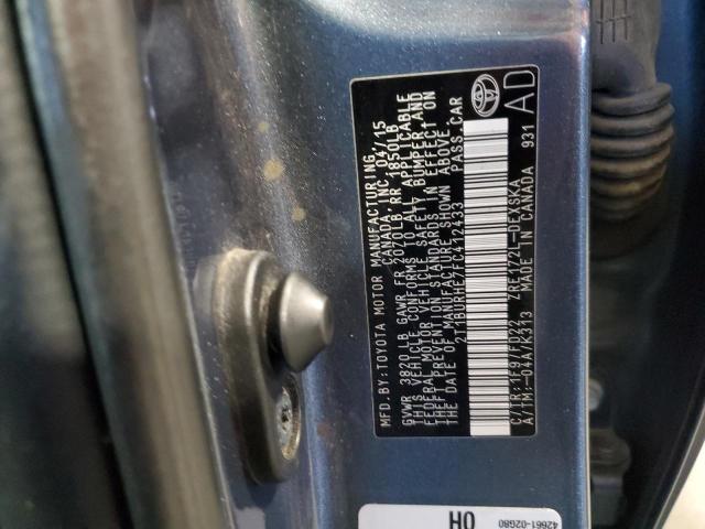 2015 TOYOTA COROLLA L - 2T1BURHE7FC412433