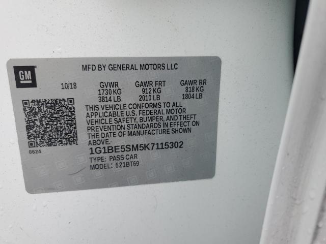 1G1BE5SM5K7115302 2019 CHEVROLET CRUZE