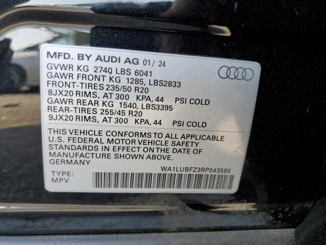 2024 AUDI Q4 E-TRON WA1LUBFZ3RP043586