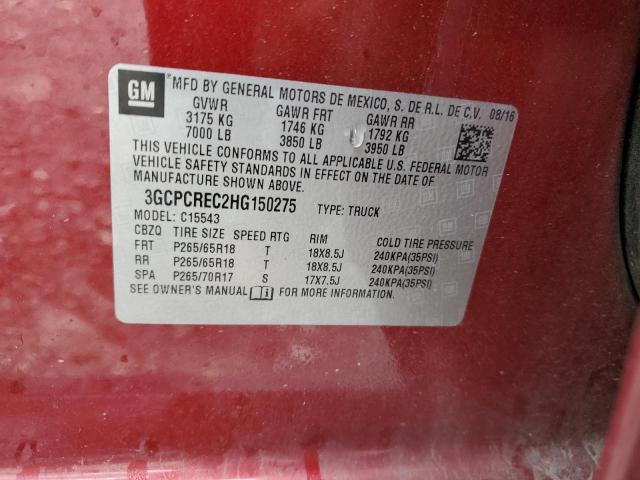 2017 CHEVROLET SILVERADO - 3GCPCREC2HG150275