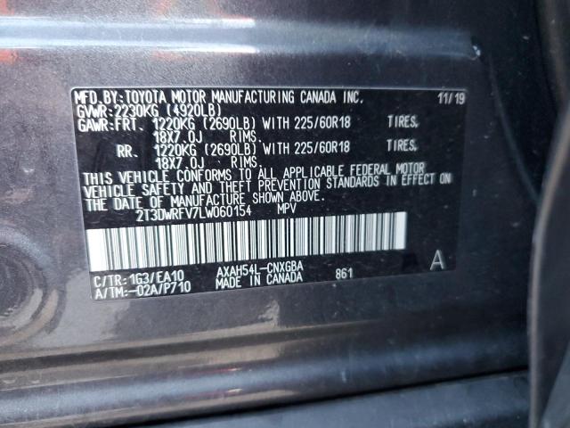 VIN 2T3DWRFV7LW060154 2020 Toyota RAV4, Limited no.13