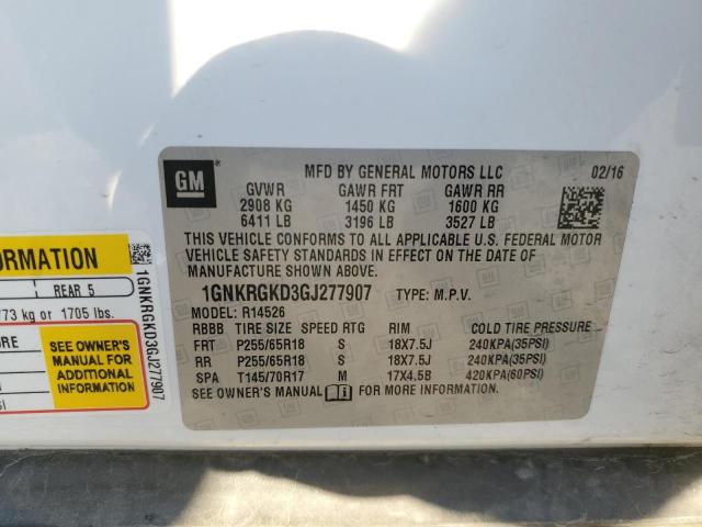 2016 CHEVROLET TRAVERSE L - 1GNKRGKD3GJ277907