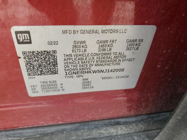 2022 CHEVROLET TRAVERSE L 1GNERHKW5NJ142008  69851374