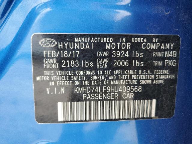 2017 HYUNDAI ELANTRA SE - KMHD74LF9HU409568