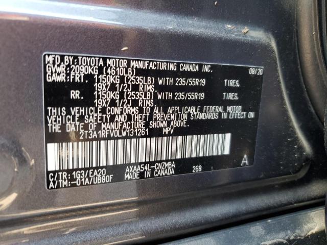 VIN 2T3A1RFV0LW131261 2020 Toyota RAV4, Xle Premium no.13