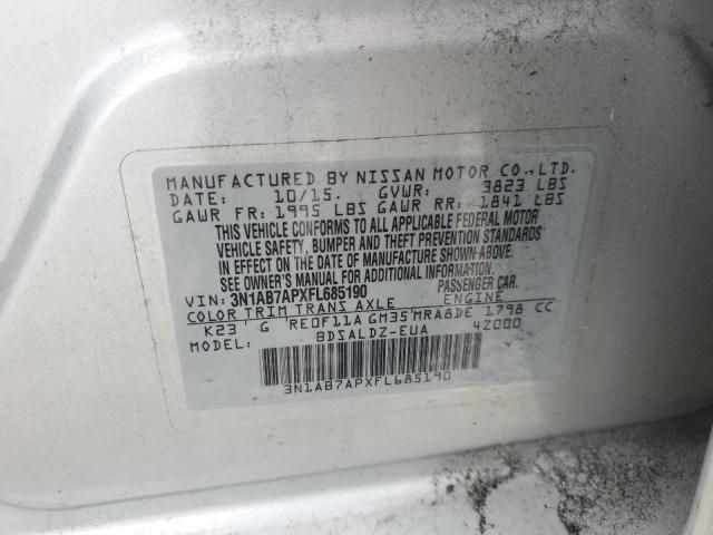 2015 NISSAN SENTRA S - 3N1AB7APXFL685190