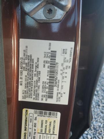 2016 FORD FUSION S - 3FA6P0G71GR211779