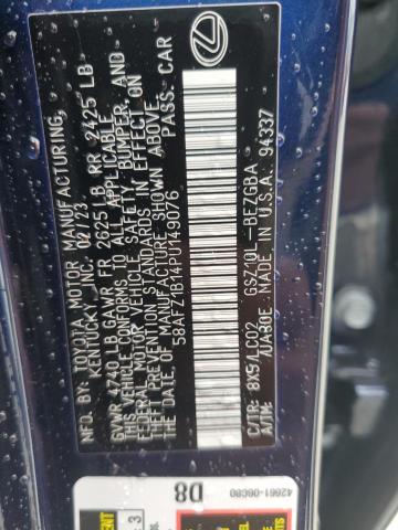 VIN 58AFZ1B14PU149076 2023 Lexus ES, 350 Base no.12