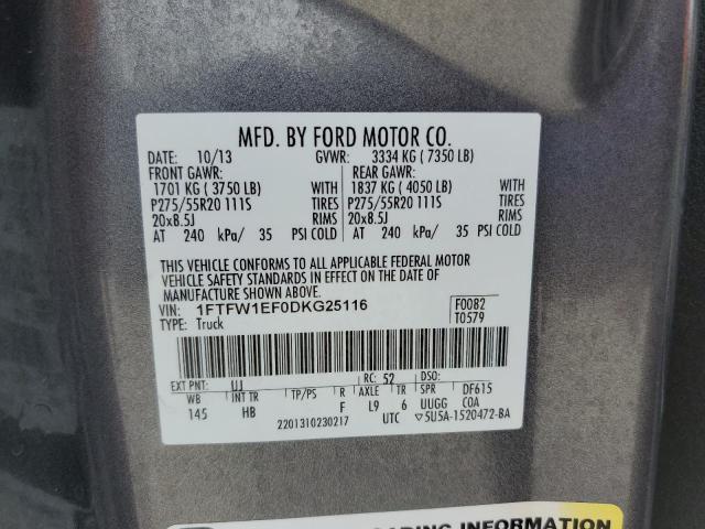 VIN 1FTFW1EF0DKG25116 2013 Ford F-150, Supercrew no.13