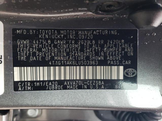 VIN 4T1G11AK6LU503963 2020 Toyota Camry, SE no.13