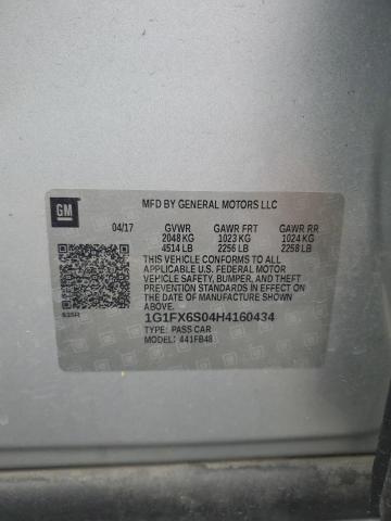 2017 CHEVROLET BOLT EV PR - 1G1FX6S04H4160434