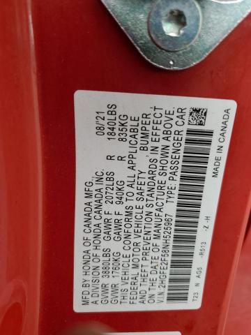 2022 HONDA CIVIC SPOR - 2HGFE2F58NH525967