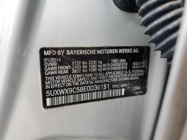 VIN 5UXWX9C58E0D36151 2014 BMW X3, Xdrive28I no.12