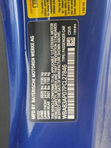 VIN WBA83AP07PCL27846 2023 BMW 4 Series, M440I no.13