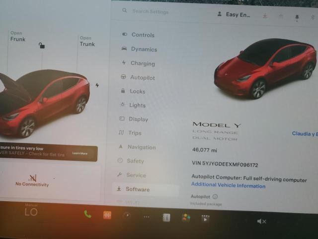 VIN 5YJYGDEEXMF096172 2021 Tesla MODEL Y no.9