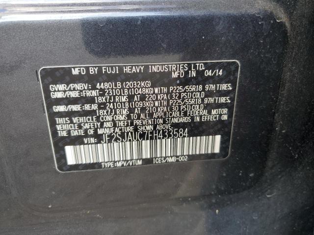 2015 SUBARU FORESTER 2 - JF2SJAUC7FH433584