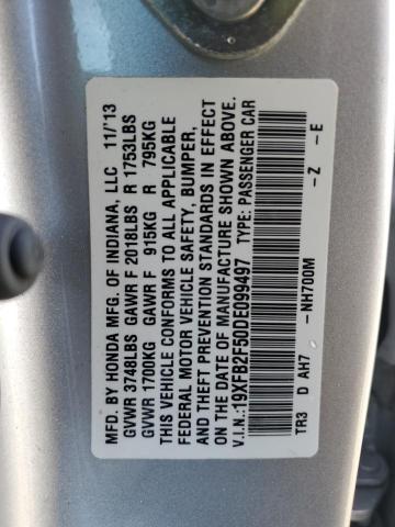 VIN 19XFB2F50DE099497 2013 Honda Civic, LX no.12