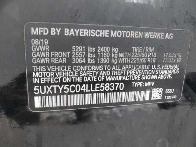 2020 BMW X3 XDRIVE3 - 5UXTY5C04LLE58370